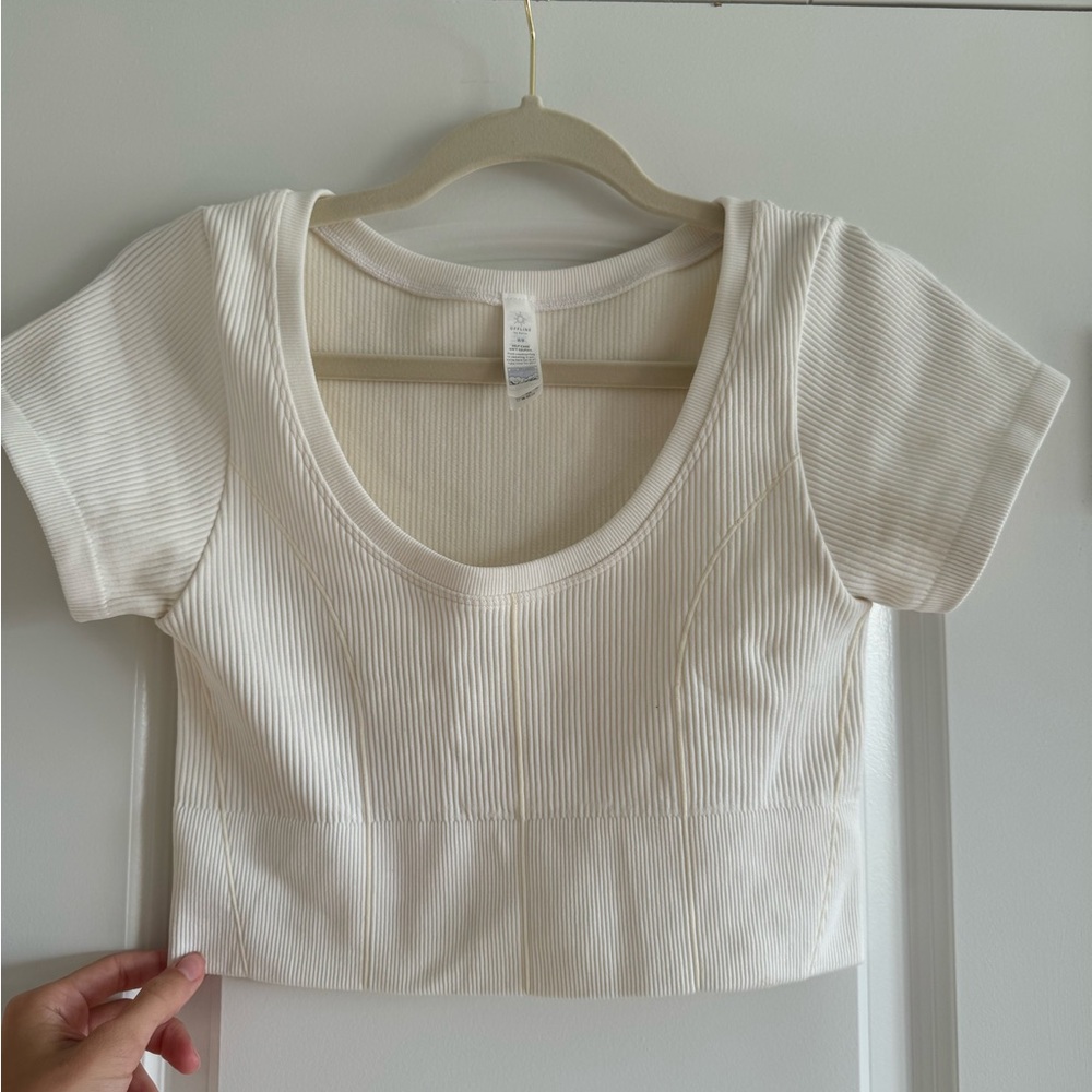 AERIE OFFLINE SEAMLESS CORSET T SHIRT
